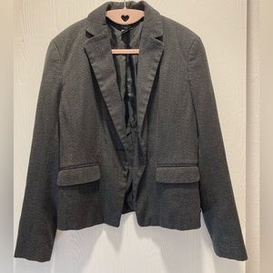 Ann Taylor Gray Petite Woven Blazer. Size 4P